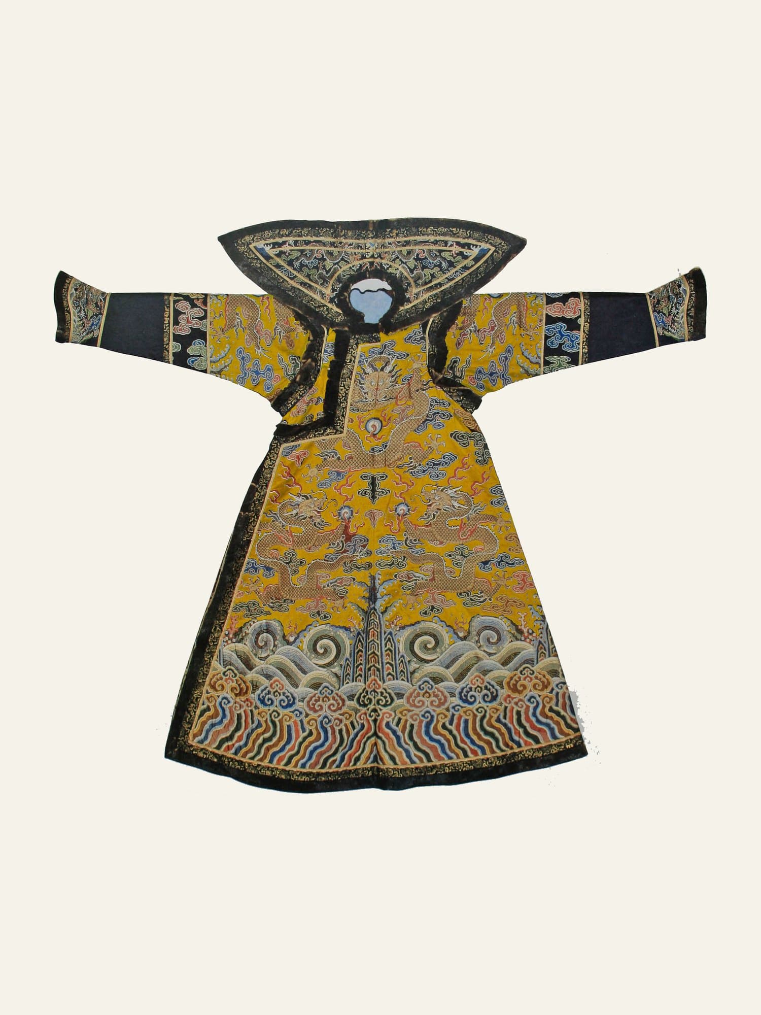 清代女朝袍 正面
